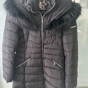 Shelli Segal Womens Quilted Puffer Coat